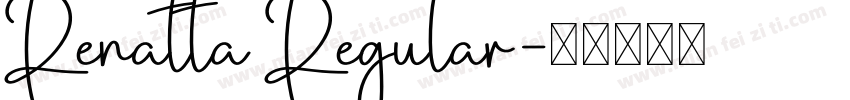Renatta Regular字体转换